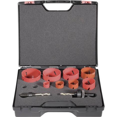 Set seghe a tazza Exact 06100 HSS bimetallo 10 pezzi custodia plastica (1/2)