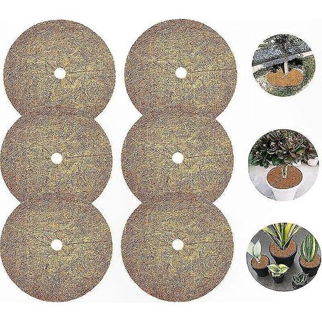 20 cm Kokosnussmulchscheibe, Winterschutz für Topfpflanzen, Wurzelschutz für Kübelpflanzen (1/5)