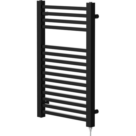 Colore Galileo Matt Black 800mm x 490mm Electric Heated Towel Rail (1/5)