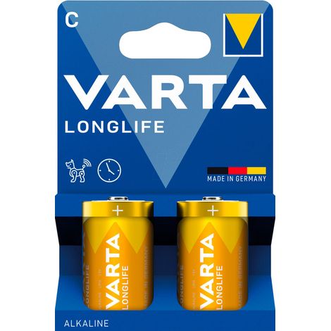 Batteria alcalina a lunga durata C – LR14 1,5 V (confezione blister da 2 unità)
