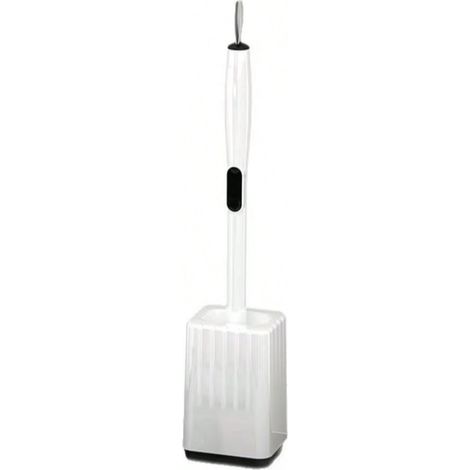 WC-Bürste - Toilettenbürste und Halterung, tropffrei, antibakteriell, belüftete Toilettenbürste, schnelle trocknung ohne geruch, wand-/bodenmontage für badezimmer und WC weiß (1/4)