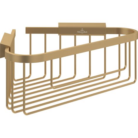 Villeroy & Boch Portaoggetti Doccia Angolare 260 x 206 x 82 mm - Oro spazzolato (1/2)