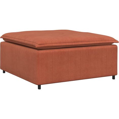vidaXL Modulo Poggiapiedi Divano Modulare Rosso Arancione 100x100x48cm (1/5)