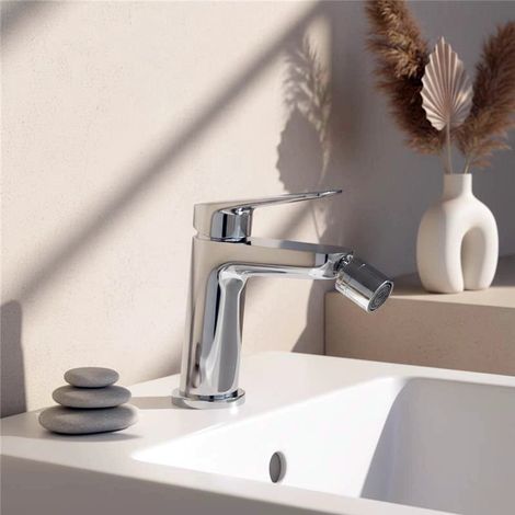 Exagonshop Miscelatore bidet Totem in ottone cromo