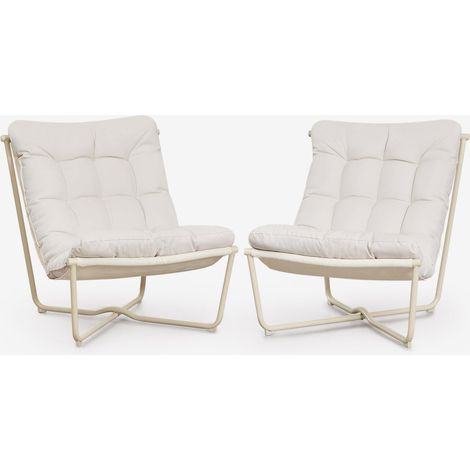 Pack de 2 sillones de jardín en acero Zaylon SKLUM       