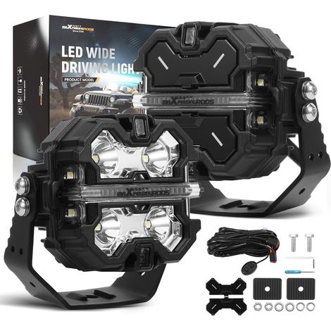 LED Pod Light Spot Beam Side Shooter For Off Road Vehicle SUV 3.5" 19200LM IP68 (1/5)