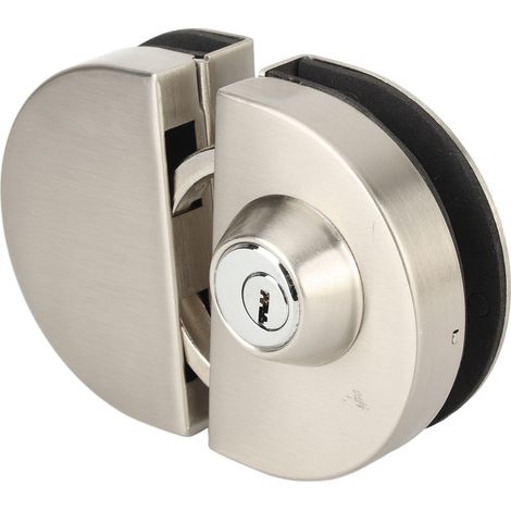 Serrure coulissante en acier inoxydable pour porte vitrée de 10 à 12 mm d'épaisseur, avec 3 clés, pour la maison. (1/5)
