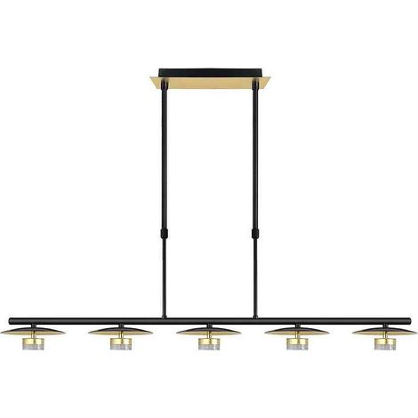 lampada cape town 5l 30w 4000k nero/oro regx104x15 cm 2400 lm (1/5)