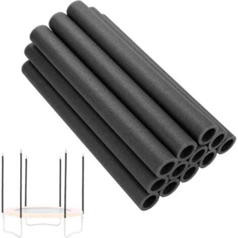 Housses de Protection pour Barres de Trampoline en Mousse Imperméable UV - Lot de 12 - Noir (1/5)