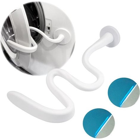 Staffa universale per sportello di lavatrice, con 2 piastre metalliche incluse. Staffa magnetica per sportello di lavatrice e asciugatrice con base magnetica da 4,3 cm. (1/5)