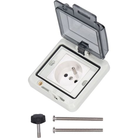IP66 Wasserdichte Außensteckdose, 1 Modul, 16 A, 250 V für Garten und Terrasse
