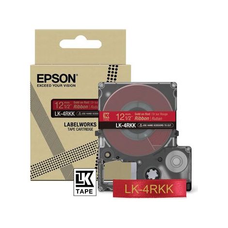 Epson LK-4RKK ruban d'étiquette Doré sur rouge