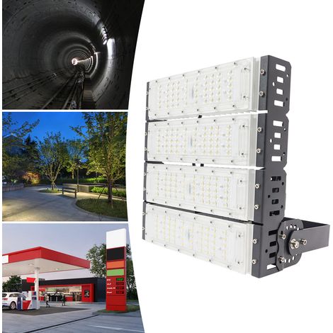 200W Projecteurs d'extérieur, projecteurs LED pour stades, projecteurs étanches avec ailettes en aluminium, Luminaire (1/5)