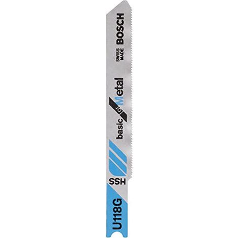 Bosch  3x  lama  per  seghetto  alternativo  U  118  G  Basic  for  Metal  -  2608631770 (1/4)
