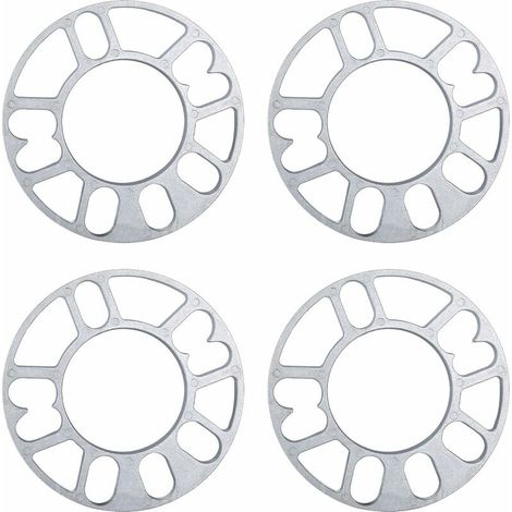 4 Stück Spurverbreiterungen aus Aluminiumlegierung, modifizierte verbreiterte Radnabendichtungen, Profilabstandshalter, 3 mm dicke Universal-Spurverbreiterungen