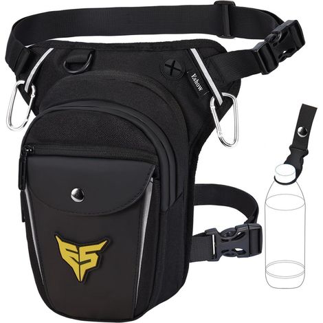 Beintasche Motorrad Herren Damen, Oberschenkeltasche mit Flaschenhalter, erweiterbar (1/5)