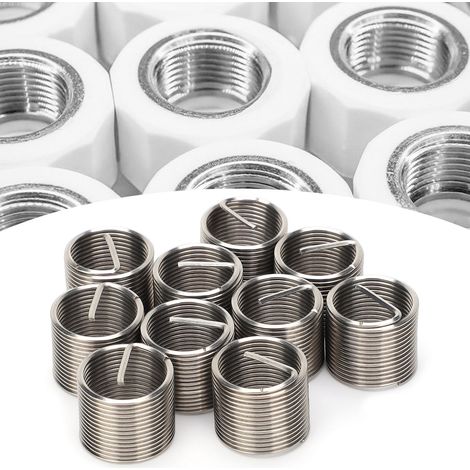 10 inserts filetés en fil d'acier M181,51,5D, manchon de protection de filetage, réparation de filetage. (1/5)