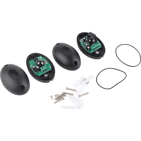 2 Capteurs Infrarouge Simple Faisceau IP55 Protection Extérieure Détecteur Photoélectrique Automatique pour Portail (1/5)