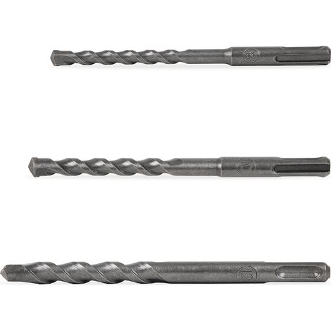 EBERTH Broca SDS Plus, broca para hormigón, broca para piedra, broca para martillo, SET, 8mm 10mm y 12mm de diámetro