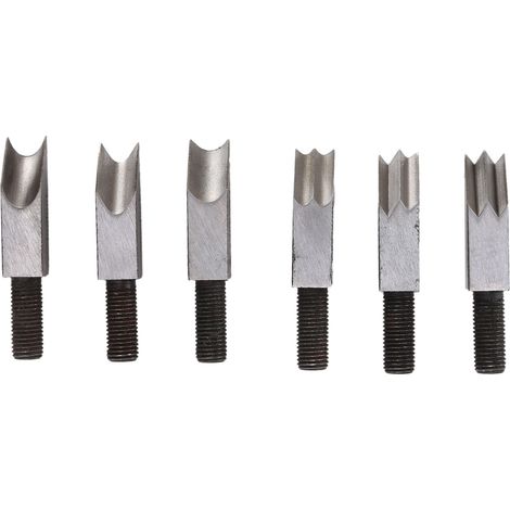 6Pièces Lames de Rabot à Chanfreiner en Acier Carbone, Têtes de Coupe de Rechange pour Menuiserie (1/5)