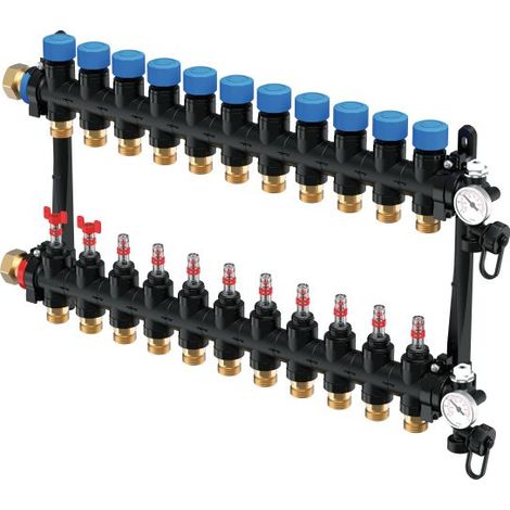 Vario M Verteiler mit Durchflußmesser FM 11X G3/4 Euro