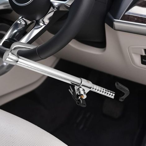 Lenkradschloss für Auto, Diebstahlsicherung Auto Universal Lenkradkralle zur Diebstahlsicherung, Lenkradschloss Auto Diebstahlschutz, Diebstahlsicherung Auto für Van Auto Lkw mit 3 Schlüsseln