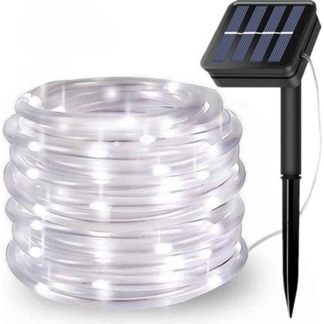 Wasserdichte Solar-Lichterkette - 100 LEDs - 12 Meter - Warmweißes Licht