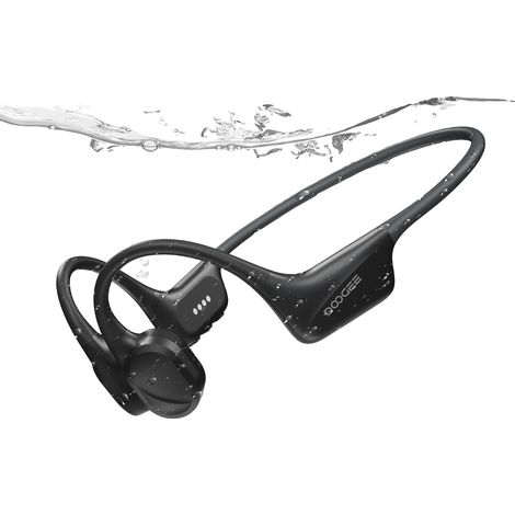Auriculares de conducción ósea, resistentes al agua, Bluetooth 5.4, negros. (1/2)