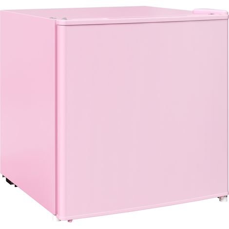 Congélateur de table d'une capacité de 35 litres, petit congélateur à porte réversible, rose (1/5)