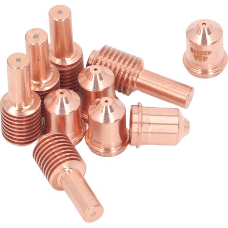 Lot de 10 pièces consommables torche plasma: 5 électrodes 420120 et 5 buses 420118 en laiton pour PMX 30XP (1/5)
