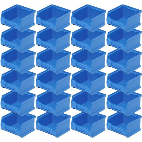 BRB 24x Sichtbox PROFI LB6, LxBxH 100x100x60 mm, innen 75x85x55 mm, Inhalt 0,3 Liter (Blau)