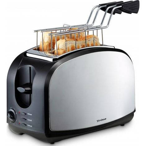 Trisa Crispy Snack Tostapane acciaio inox, Nero (1/4)