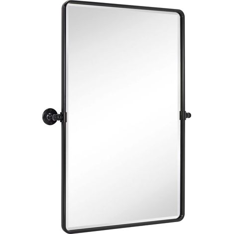 Miroir de Salle de Bain rectangulaire en Bronze huilé biseauté inclinable, Miroir de courtoisie rectangulaire pour Mur Vertical, 63,5 x 89,9 cm (1/5)