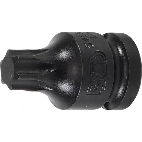 Douille embout impact a chocs torx male court t60 carre 1/2