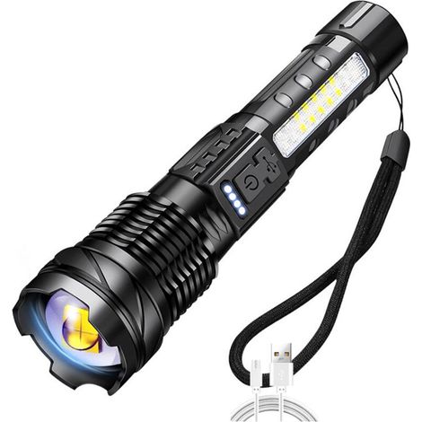 Lampe de Poche LED Rechargeable Ultra Puissante – Éclairage Portable pour Camping, Chasse, Pêche, Escalade et Urgences (1/5)