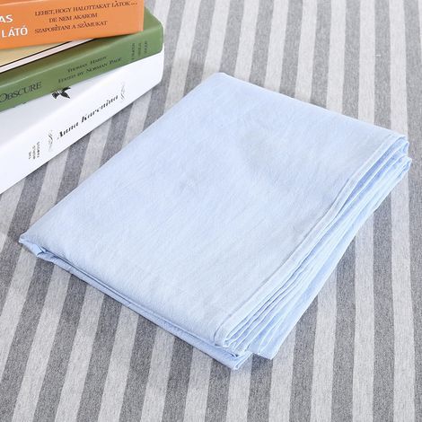 Housse de canapé de massage/spa en coton doux avec ouverture pour le visage, bleu clair, pour salon de beauté, massage et spa. (1/5)