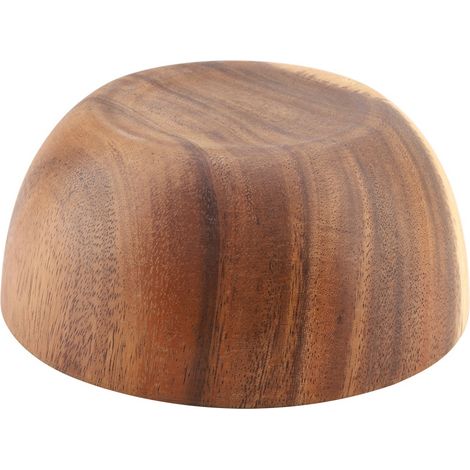 Bol en bois d'acacia massif pour salade, soupe, riz, bol en bois fait main, ustensile de cuisine (167cm) (1/5)