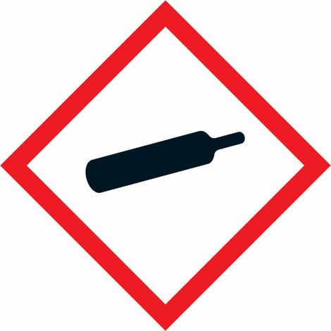 Cartello adesivo “Pittogramma GHS04 – Gas sotto pressione”