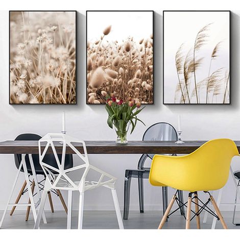 Set aus 3 modernen Wandpostern, Naturlandschaft und Katzenschwanz, abstraktes botanisches Poster, Dekoration im Bohème-Stil, ungerahmt, 30 x 40 cm, Poster 10