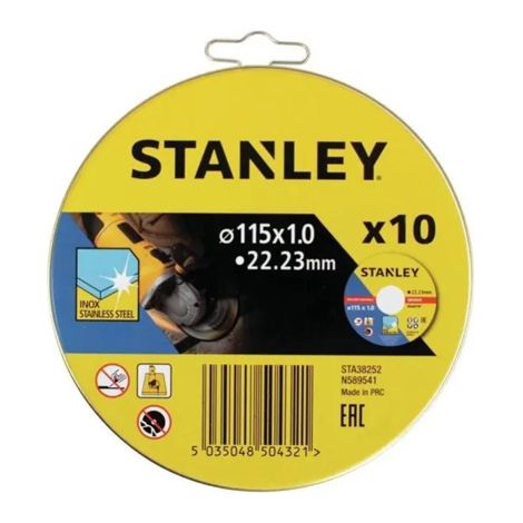 LATA 10 DISCOS INOX 115x1x22 STANLEY (1/2)