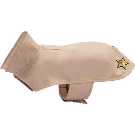 Imperméable pour Chien, Couleur Beige, Taille Moyenne 45 cm, Fermeture réglable, Trou de Laisse, vêtements de Pluie, Coupe-Vent Animaux
