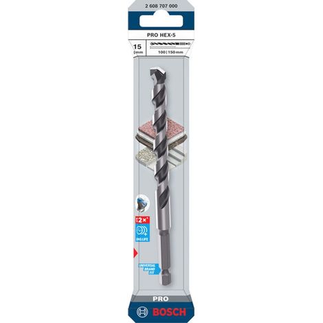 Bosch PRO Bohrer HEX-5, 15 x 100 x 150 mm