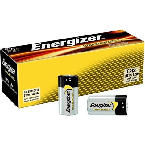 Boite de 12 piles ENERGIZER - LR14 - C - UM2 - Industrial - Alcaline - 1.5V (1/3)