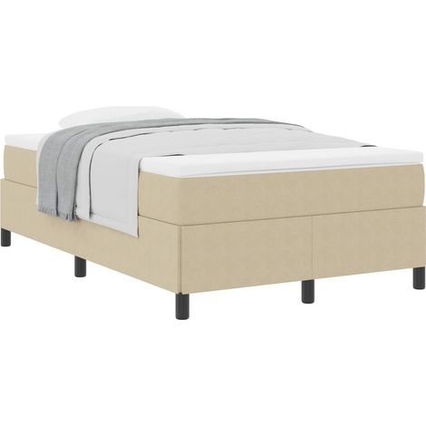 Maison Exclusive - Lit à ressorts Vert gris 120 x 190 cm Tissu en velours côtelé (1/5)