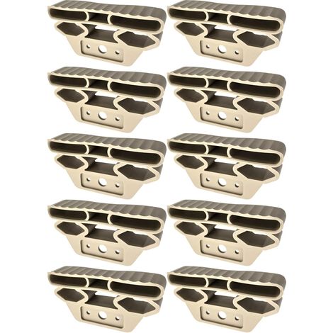 10x Embout support de latte double court 38 x 8 mm en élastomère pour sommier cadre bois Embout Lit Meuble Fixation Vis Tenon, Beige (1/5)