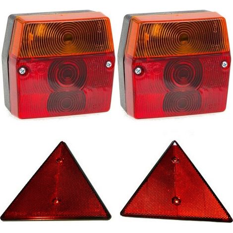 Luces para remolque: 2 luces + 2 triángulos