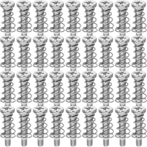 100 Pièces Vis de Radiateur PC à Ressort, Tête Ronde Plate (1/4)