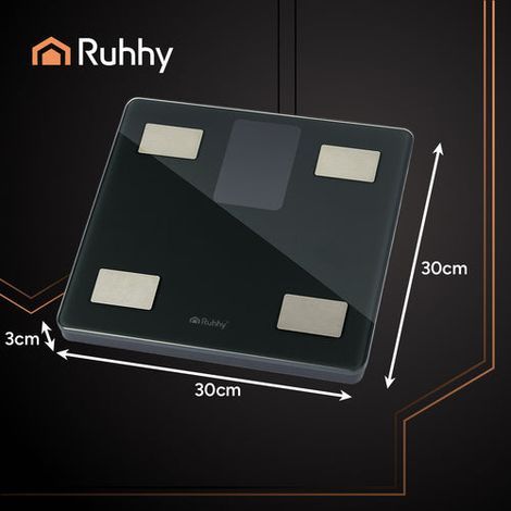 Bilancia da bagno intelligente lcd nera capacita 226 kg