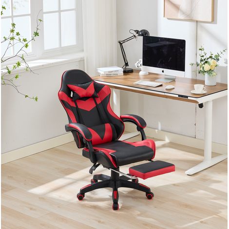 Stuhl Gaming Rennsport mit Massage und Fussstuetze OKMYHOME (1/5)