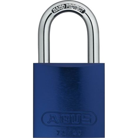 ABUS Vorhangschloss Aluminium 72/40 blau vs. Lock-Tag (1/5)